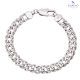 BRANSOLETKA PLATYNOWANA 20 CM 9 MM ROMBO DIAMENTOWANE XUPING 72726
