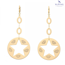 KOLCZYKI POZŁACANE 87/35 MM DLA GWIAZDY XUPING 72738