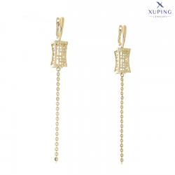 KOLCZYKI POZŁACANE 99/10 MM ZŁOTA ELEGANCJA XUPING 72759