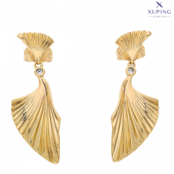 KOLCZYKI POZŁACANE 38/13 MM ZŁOTA ELEGANCJA XUPING 72811