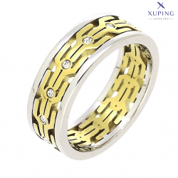 PIERŚCIONEK POZŁACANY 6,5 MM S. STEEL TTM XUPING 72831