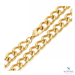 ŁAŃCUCH POZŁACANY 60 CM 9,6 MM PANCERKA XUPING 72833