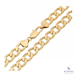 ŁAŃCUCH POZŁACANY 55 CM 8,5 MM PANCERKA XUPING 72836