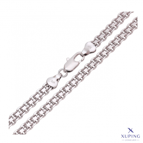ŁAŃCUSZEK PLATYNOWANY 45 CM 4,9 MM BISMARK XUPING 72870