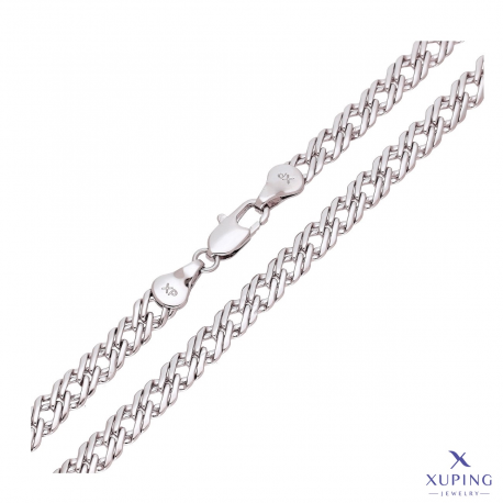 ŁAŃCUSZEK PLATYNOWANY 45 CM 5,3 MM ROMBO XUPING 72874