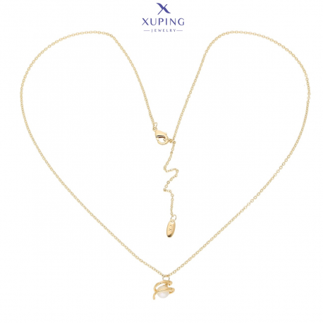 CELEBRYTKA POZŁACANA 45+5 CM ELEGANCJA Z PEREŁKĄ XUPING 72917