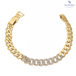 BRANSOLETKA POZŁACANA 19-17 CM 9 MM LUXURY XUPING 73002