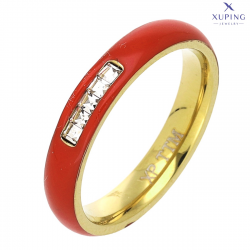 PIERŚCIONEK POZŁACANY 4 MM S. STEEL TTM XUPING 73107