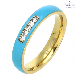 PIERŚCIONEK POZŁACANY 4 MM S. STEEL TTM XUPING 73109