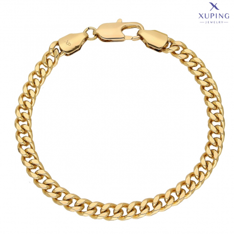BRANSOLETKA POZŁACANA 19 CM 5,5 MM PANCERKA XUPING 73387