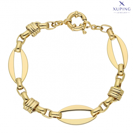 BRANSOLETKA POZŁACANA 20 CM 12 MM ELEGANCE XUPING 73397
