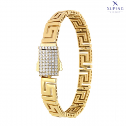 BRANSOLETKA POZŁACANA 20 CM 10 MM GREK LUXURY XUPING 73404