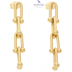 KOLCZYKI POZŁACANE 49/8 MM SAMO ZŁOTO XUPING 73584