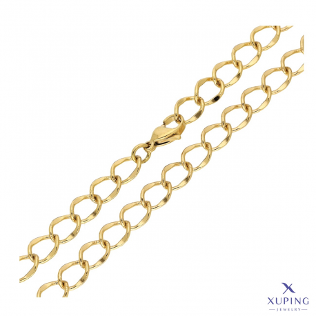 ŁAŃCUSZEK POZŁACANY 50 CM 6,5 MM PANCERKA XUPING 73700