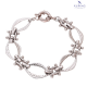 BRANSOLETKA PLATYNOWANA 21 CM 15 MM SREBRNA ELEGANCJA XUPING 73740