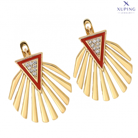 KOLCZYKI POZŁACANE 24/21 MM ELEGANCE XUPING 73795