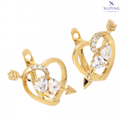 KOLCZYKI POZŁACANE 16/19 MM STRZAŁA W SERCU XUPING 73819