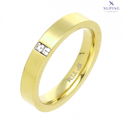 PIERŚCIONEK POZŁACANY 4 MM S. STEEL TTM XUPING 73919