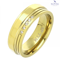 PIERŚCIONEK POZŁACANY 6 MM S. STEEL TTM XUPING 73920