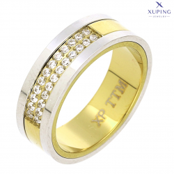 PIERŚCIONEK POZŁACANY 6 MM S. STEEL TTM XUPING 73937
