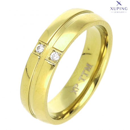 PIERŚCIONEK POZŁACANY 5 MM S. STEEL TTM XUPING 73943