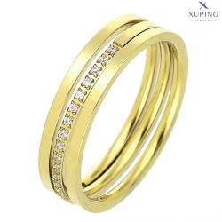 PIERŚCIONEK POZŁACANY 4 MM S. STEEL TTM XUPING 73946