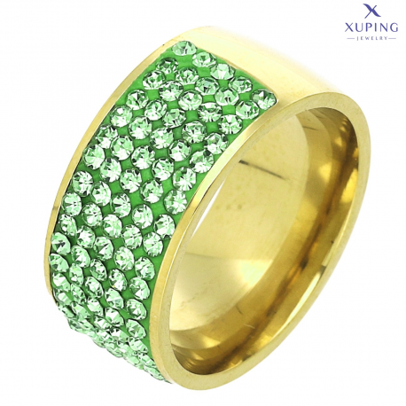 PIERŚCIONEK POZŁACANY 9 MM S. STEEL TTM XUPING 73950