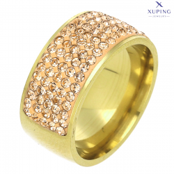 PIERŚCIONEK POZŁACANY 9 MM S. STEEL TTM XUPING 73951