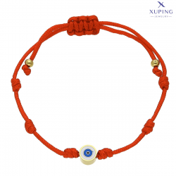 BRANSOLETKA POZŁACANA RED STRING S. STEEL TTM XUPING 74031