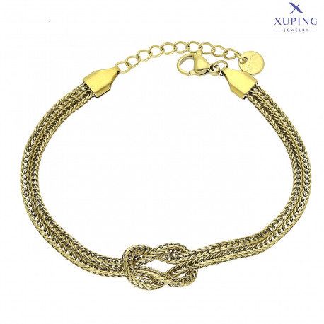 BRANSOLETKA POZŁACANA 17+3 CM S. STEEL TTM XUPING 74043