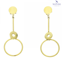 KOLCZYKI POZŁACANE 53/18 MM S. STEEL TTM XUPING 74086