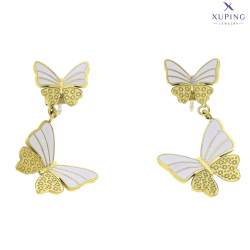 KOLCZYKI POZŁACANE 28/16 MM S. STEEL TTM XUPING 74091