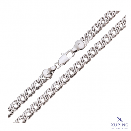 ŁAŃCUSZEK PLATYNOWANY 50 CM 5,3 MM ROMBO XUPING 74163