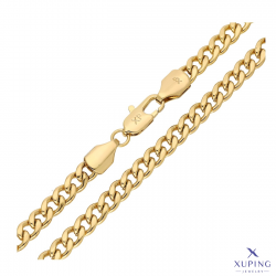ŁAŃCUSZEK POZŁACANY 60 CM 5,3 MM PANCERKA XUPING 74165