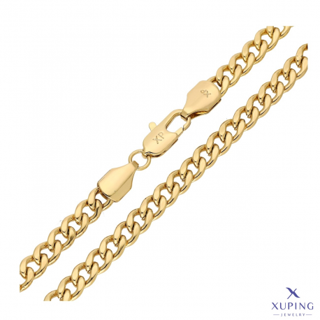 ŁAŃCUSZEK POZŁACANY 50 CM 5,3 MM PANCERKA XUPING 74166