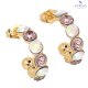 KOLCZYKI POZŁACANE 22/6 MM MIX CRYSTAL XUPING 74299