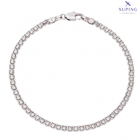 BRANSOLETKA PLATYNOWANA 18,5 CM 3 MM BISMARK XUPING 74336