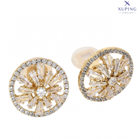 KLIPSY POZŁACANE 20 MM BRYLANTOWE XUPING 74449