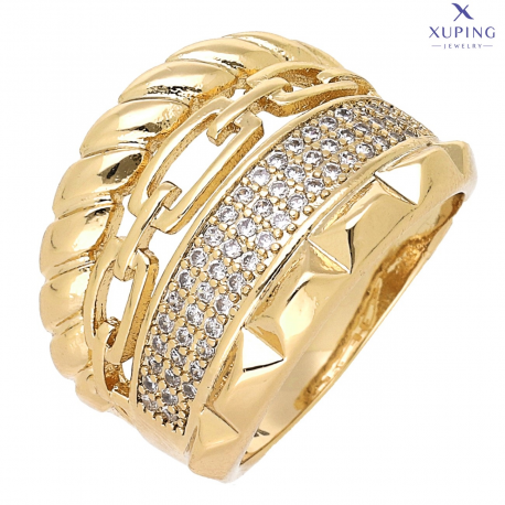 PIERŚCIONEK POZŁACANY 17 MM ELEGANCE XUPING 74478