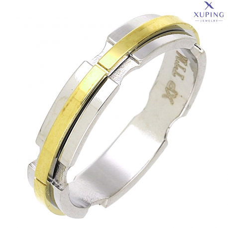 PIERŚCIONEK POZŁACANY 4 MM S. STEEL TTM XUPING 74608