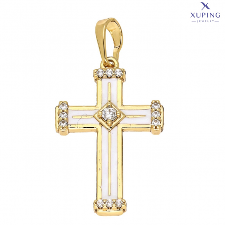ZAWIESZKA POZŁACANA 34/18 MM KRZYŻYK XUPING 74687