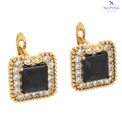 KOLCZYKI POZŁACANE 13/13 MM ELEGANCE XUPING 74878