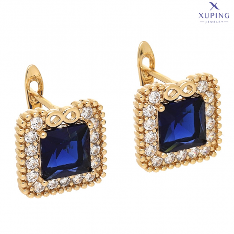 KOLCZYKI POZŁACANE 13/13 MM ELEGANCE XUPING 74879