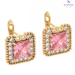 KOLCZYKI POZŁACANE 13/13 MM ELEGANCE XUPING 74882