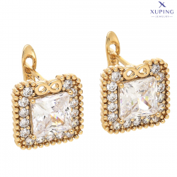 KOLCZYKI POZŁACANE 13/13 MM ELEGANCE XUPING 74883