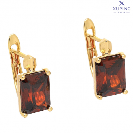 KOLCZYKI POZŁACANE 13/7 MM GRANATY XUPING 74889