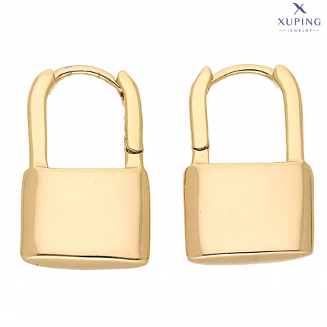 KOLCZYKI POZŁACANE 20/3 MM ZŁOTE KŁÓDKI XUPING 74902