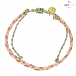 BRANSOLETKA POZŁACANA PINK AND GOLD STRING S. STEEL TTM XUPING 75008