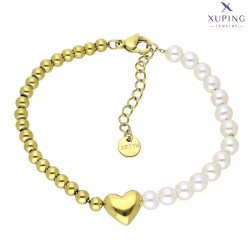 BRANSOLETKA POZŁACANA 16+3 CM 9 MM S. STEEL TTM XUPING 75020