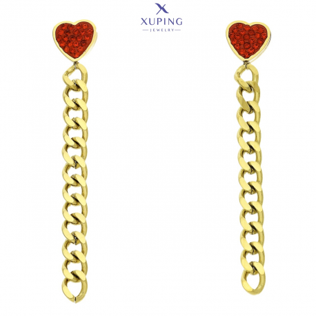 KOLCZYKI POZŁACANE 59/9 MM S. STEEL TTM XUPING 75053